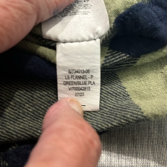 Green and blue long sleeve shirt Old Navy size Large - Picture 9 of 14